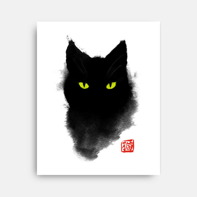 Cat Ink-none stretched canvas-BlancaVidal