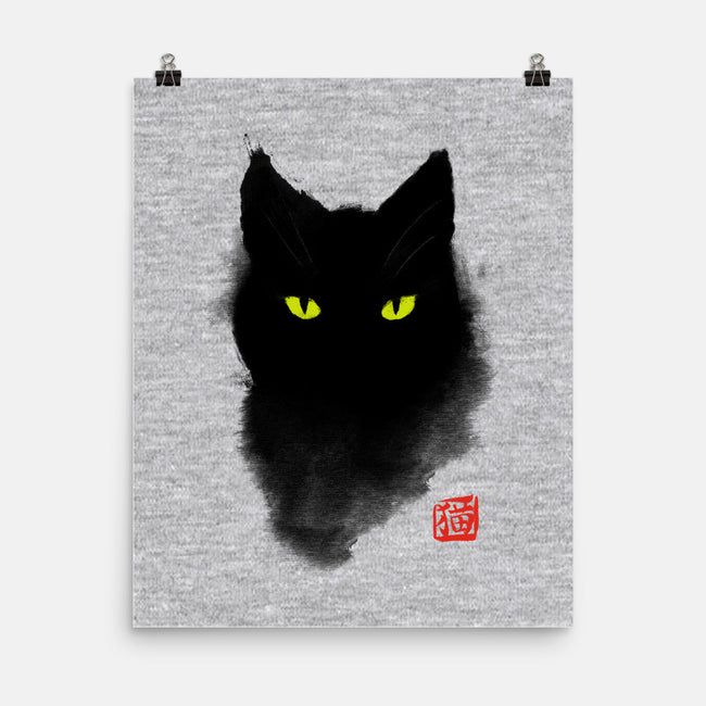 Cat Ink-none matte poster-BlancaVidal