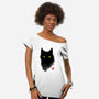 Cat Ink-womens off shoulder tee-BlancaVidal