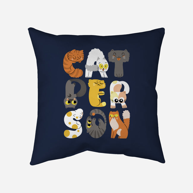 Cat Person-none removable cover throw pillow-queenmob