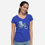 Cephalo-cycle-womens v-neck tee-Alan Maia