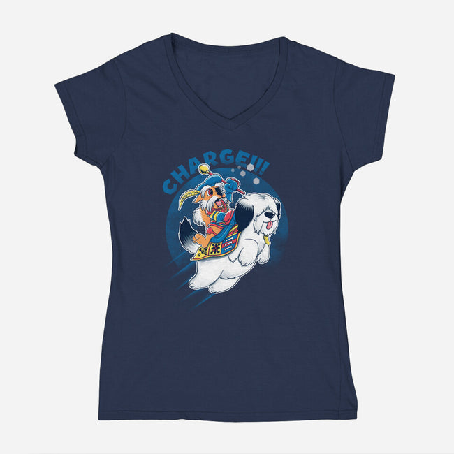 Charge!!!-womens v-neck tee-Andriu