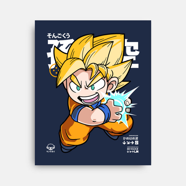 Chibi Kamehameha-none stretched canvas-mankeeboi