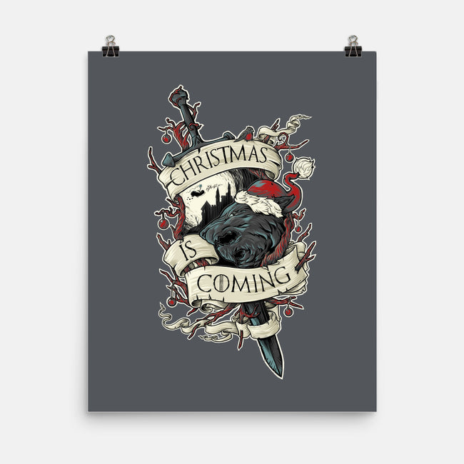 Christmas Is Coming-none matte poster-RobotArmy