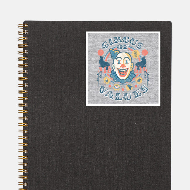 Circus of Values-none glossy sticker-Beware_1984