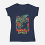 Clash of Gods Revisited-womens v-neck tee-Melee_Ninja
