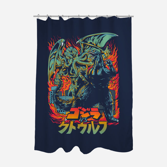 Clash of Gods Revisited-none polyester shower curtain-Melee_Ninja