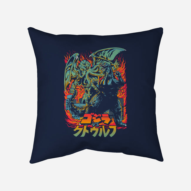 Clash of Gods Revisited-none removable cover w insert throw pillow-Melee_Ninja