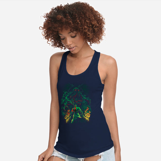 Clash of the Old Gods-womens racerback tank-Fuacka
