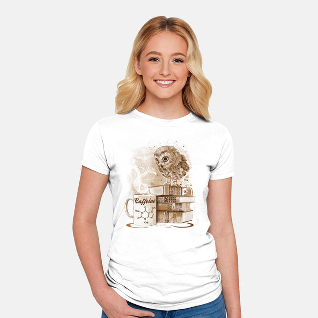 Coffee Obsessed-womens fitted tee-DrMonekers