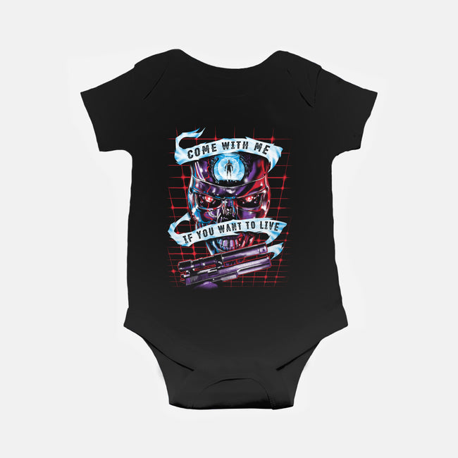 Come With Me, If You Want to Live-baby basic onesie-zerobriant