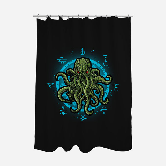 Cosmic Symbology-none polyester shower curtain-Letter_Q