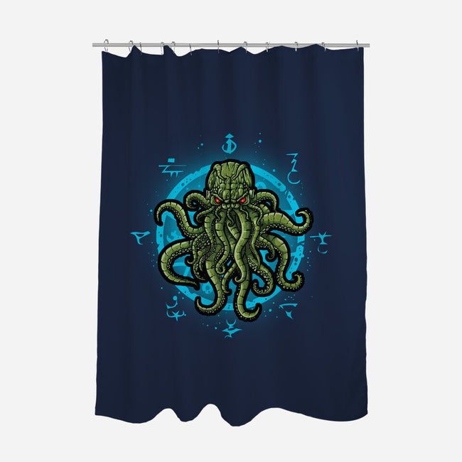 Cosmic Symbology-none polyester shower curtain-Letter_Q