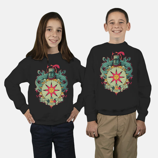 Crest of the Sun-youth crew neck sweatshirt-Typhoonic
