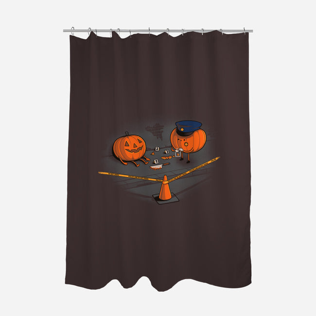 Crime Scene-none polyester shower curtain-Naolito