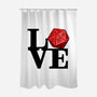Critical Love-none polyester shower curtain-shirox