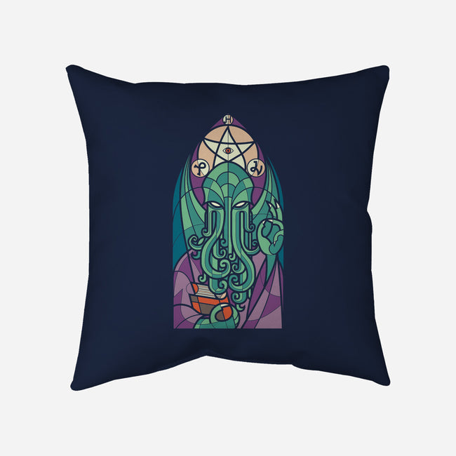 Cthulhu's Church-none non-removable cover w insert throw pillow-spike00