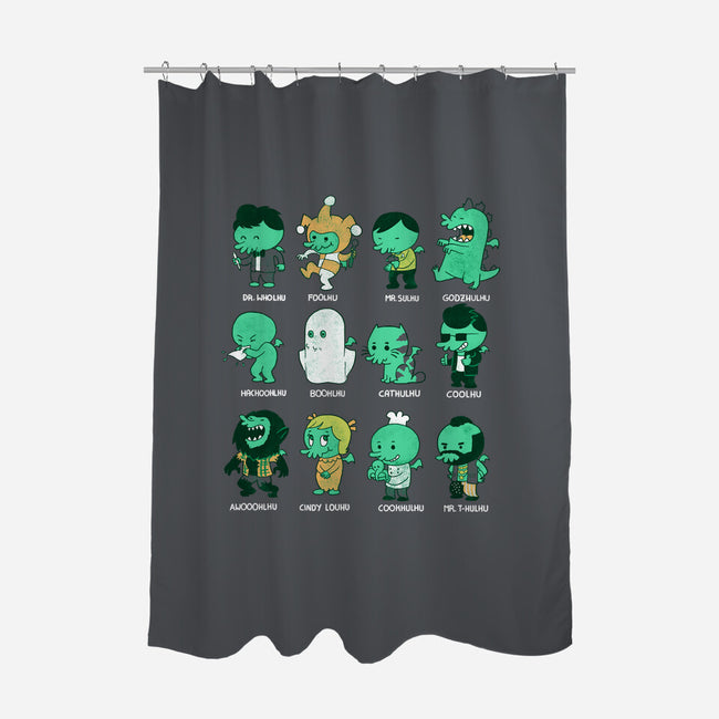 Cthul-Who?-none polyester shower curtain-queenmob