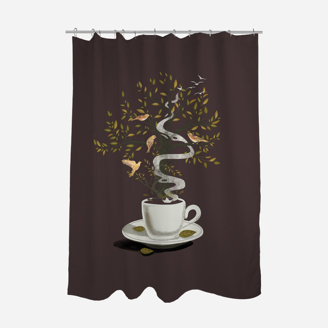 Cup of Dreams-none polyester shower curtain-dandingeroz