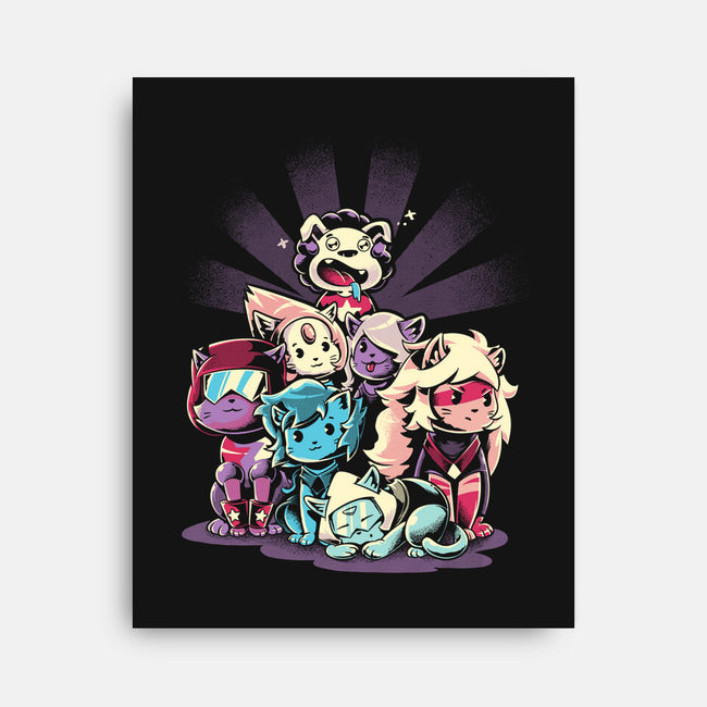 Cute Gems-none stretched canvas-yumie