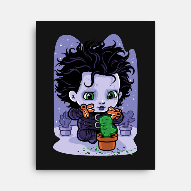Baby Scissorhands-none stretched canvas-harebrained