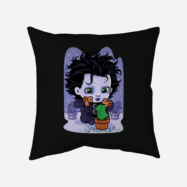Baby Scissorhands-none removable cover throw pillow-harebrained