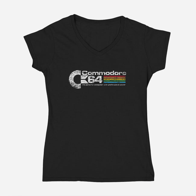 Back To Basic-womens v-neck tee-MindsparkCreative