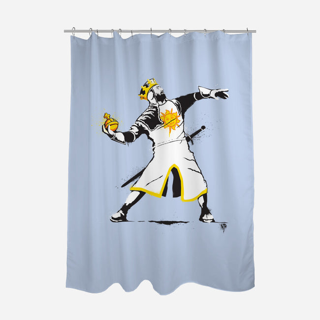 Banksy Python 1-2-5-none polyester shower curtain-kgullholmen