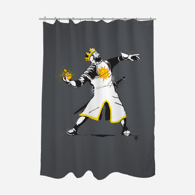 Banksy Python 1-2-5-none polyester shower curtain-kgullholmen