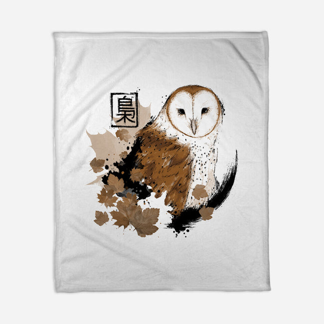 Barn Owl-none fleece blanket-xMorfina