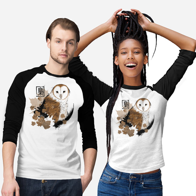 Barn Owl-unisex baseball tee-xMorfina