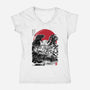 Battle of the Ages-womens v-neck tee-DrMonekers