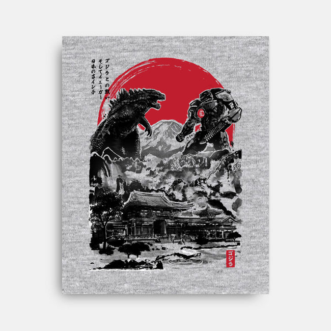 Battle of the Ages-none stretched canvas-DrMonekers