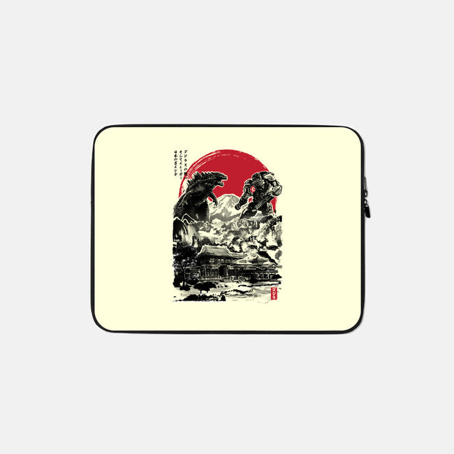 Battle of the Ages-none zippered laptop sleeve-DrMonekers