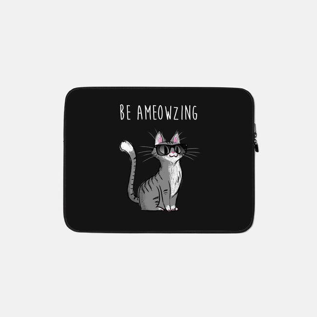 Be Ameowzing-none zippered laptop sleeve-ursulalopez