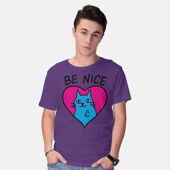 BE NICE-mens basic tee-hislla