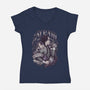 Be Very Afraid-womens v-neck tee-MedusaD