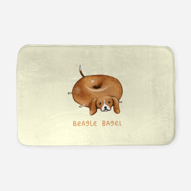 Beagle Bagel-none memory foam bath mat-SophieCorrigan