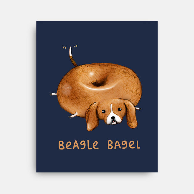 Beagle Bagel-none stretched canvas-SophieCorrigan