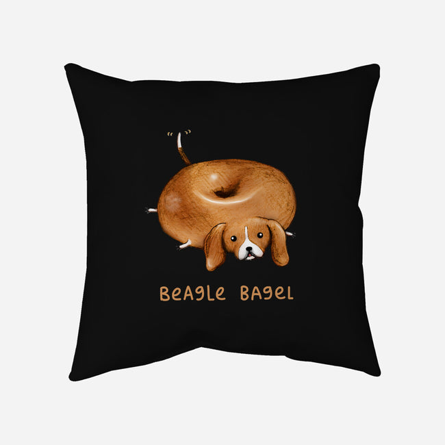 Beagle Bagel-none removable cover w insert throw pillow-SophieCorrigan
