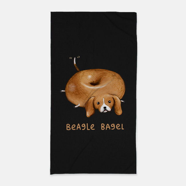 Beagle Bagel-none beach towel-SophieCorrigan