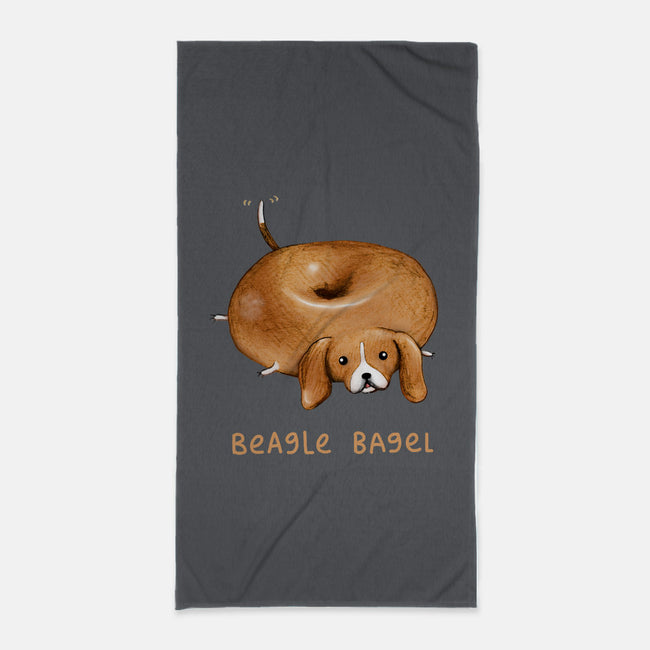 Beagle Bagel-none beach towel-SophieCorrigan