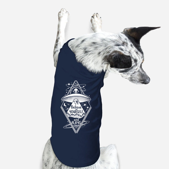 Believe in Yourself and Aliens-dog basic pet tank-NemiMakeit