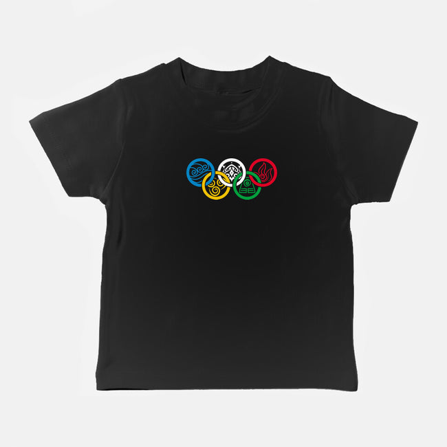 Bending Olympics-baby basic tee-KindaCreative