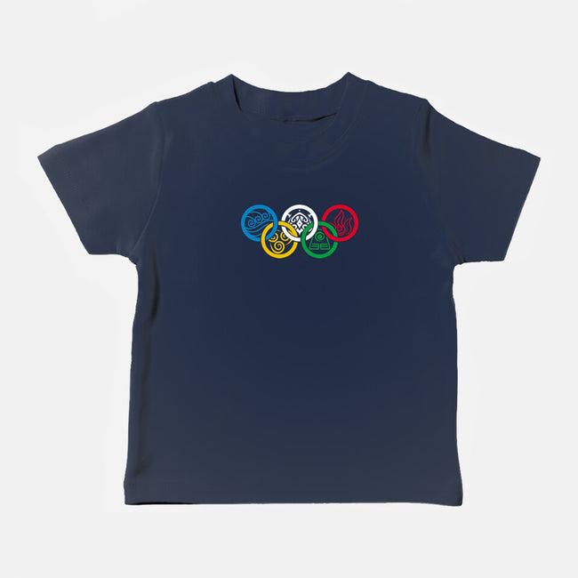 Bending Olympics-baby basic tee-KindaCreative