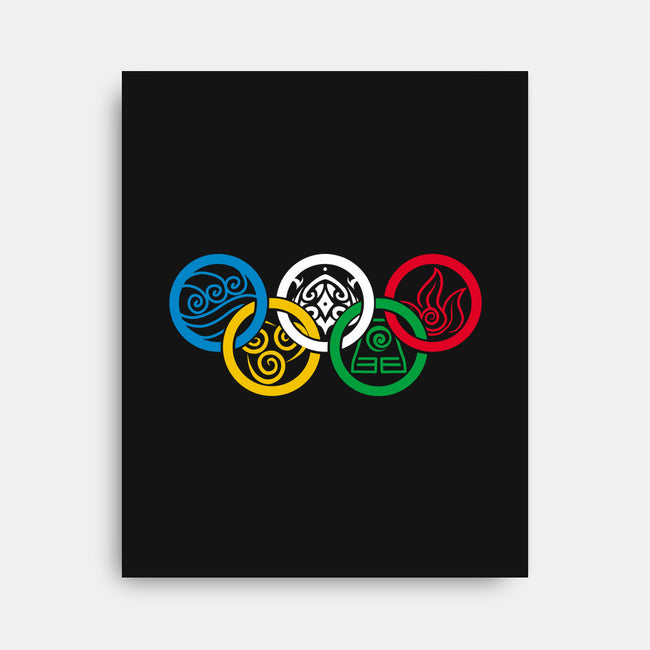 Bending Olympics-none stretched canvas-KindaCreative