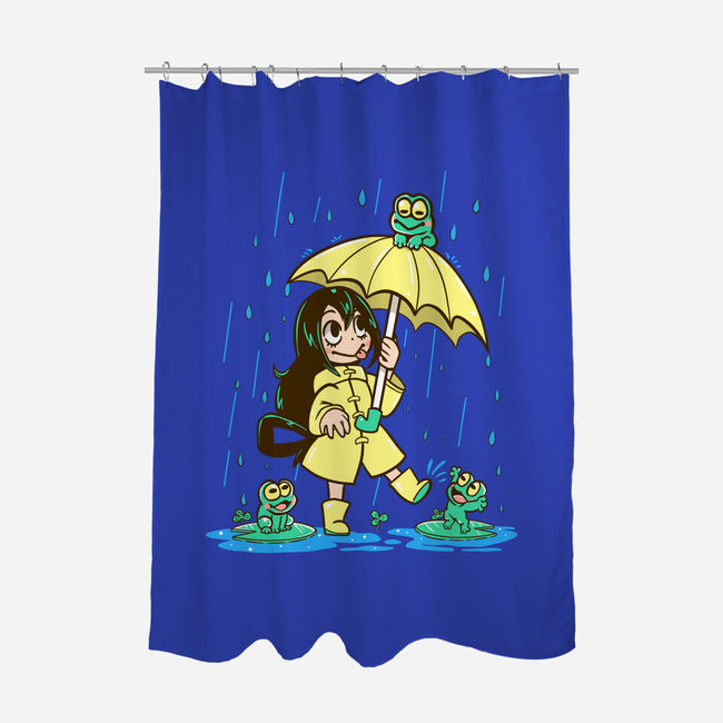 Best Frog Girl-none polyester shower curtain-TechraNova