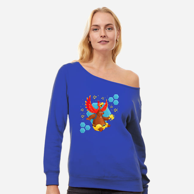 Bird and Bear 64-womens off shoulder sweatshirt-Miranda Dressler