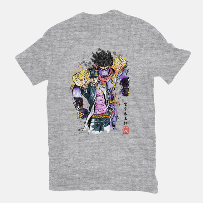 Bizarre Adventure Watercolor-mens basic tee-DrMonekers