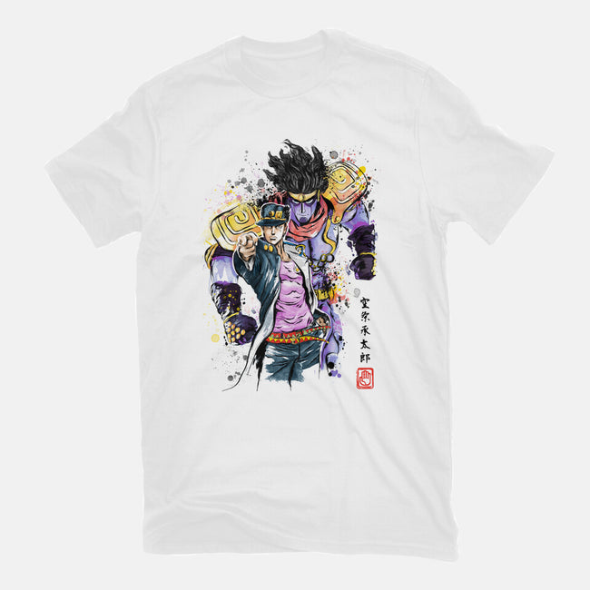 Bizarre Adventure Watercolor-mens basic tee-DrMonekers